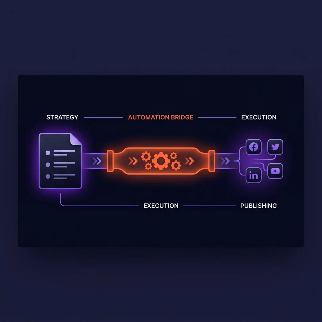 Marketing execution gap — strategy and execution connected by automation